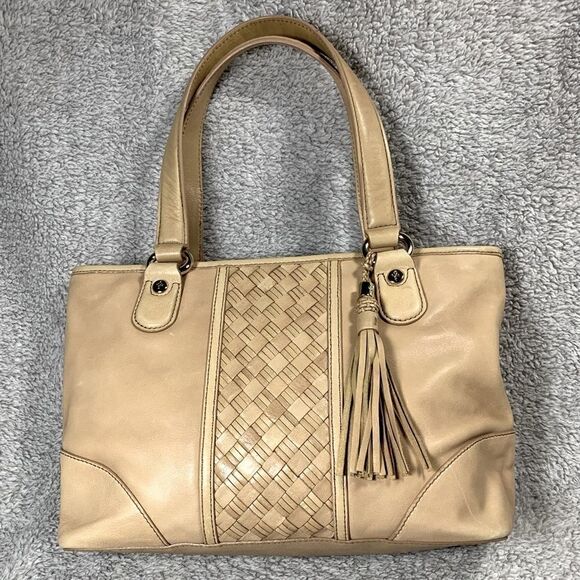 Cole Haan Mid Basket Weave Shoulder Purse - Picture 1 of 16